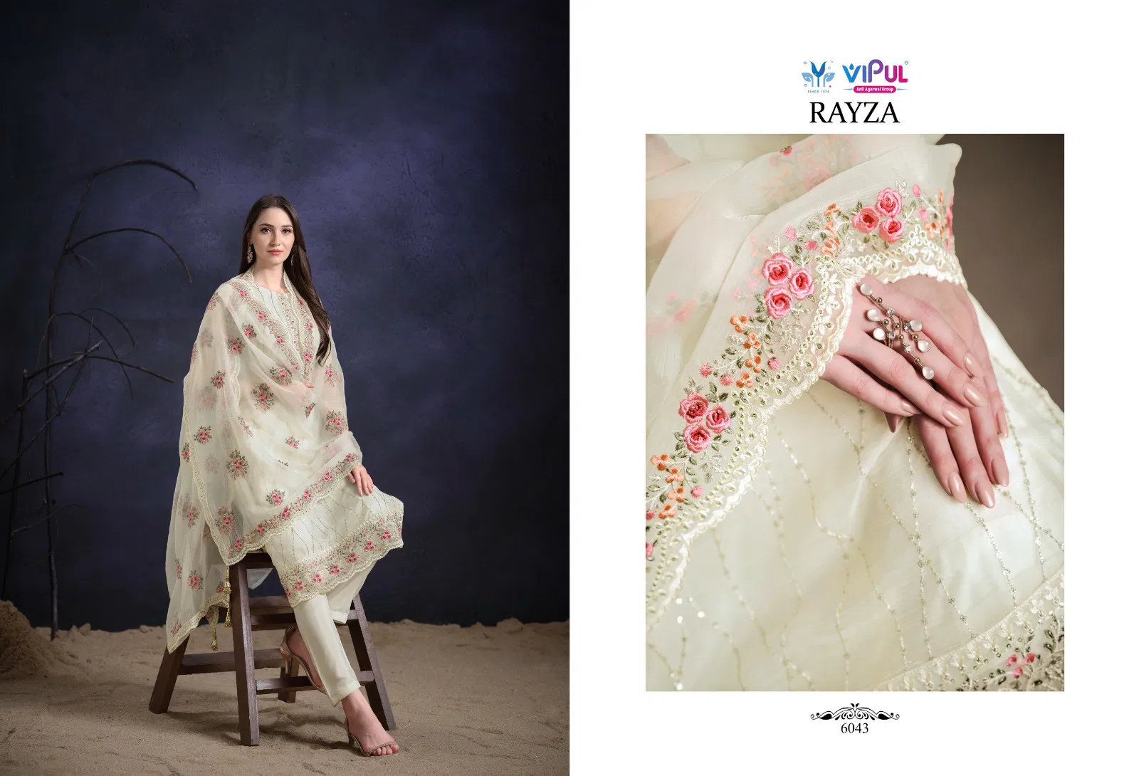 Rayza By Vipul Organza Chiffon Designer Salwar Kameez Wholesale Price In Surat